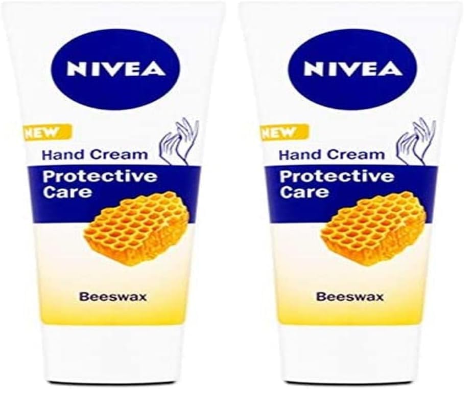 NIVEA Hand Cream Protective Soothing Care Beeswax -75ml (Packung mit 2)