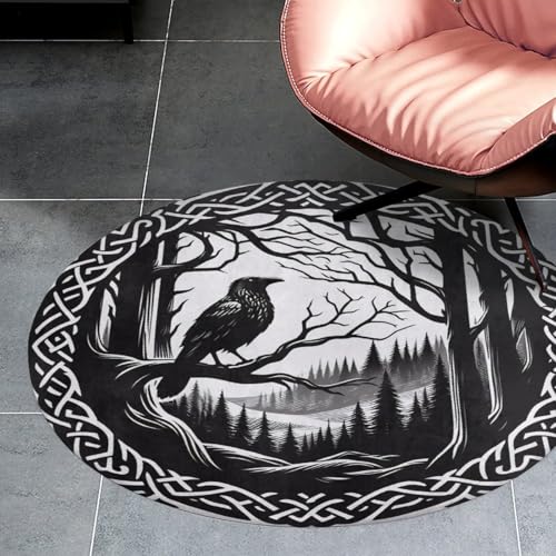 Tapis de sol rond antidérapant pour protéger le parquet de bureau - 3