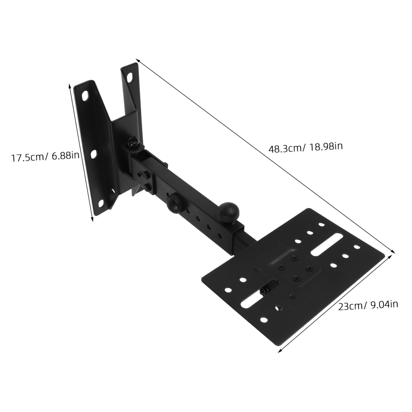 POPETPOP Support Mural Réglable pour Haut-Parleur en Métal Épais Support Extensible pour Enceintes Murales Fixation Stable pour Système Audio Domestique et Ktv Usage Intérieur