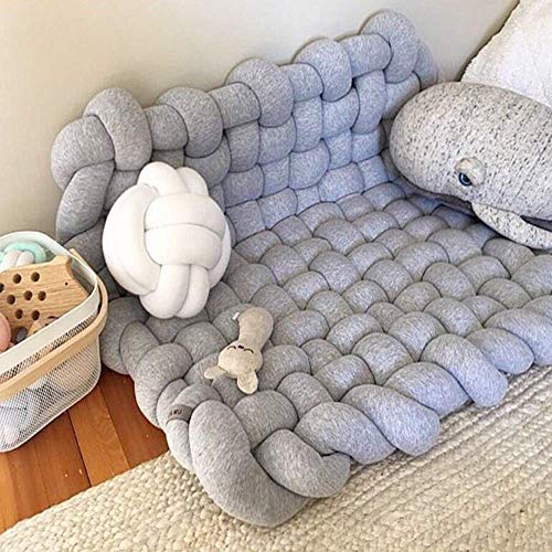 Wonder Space Knotted Braided Plush Mat, Baby Infant Newborn Sleeping Tummy Time Playing