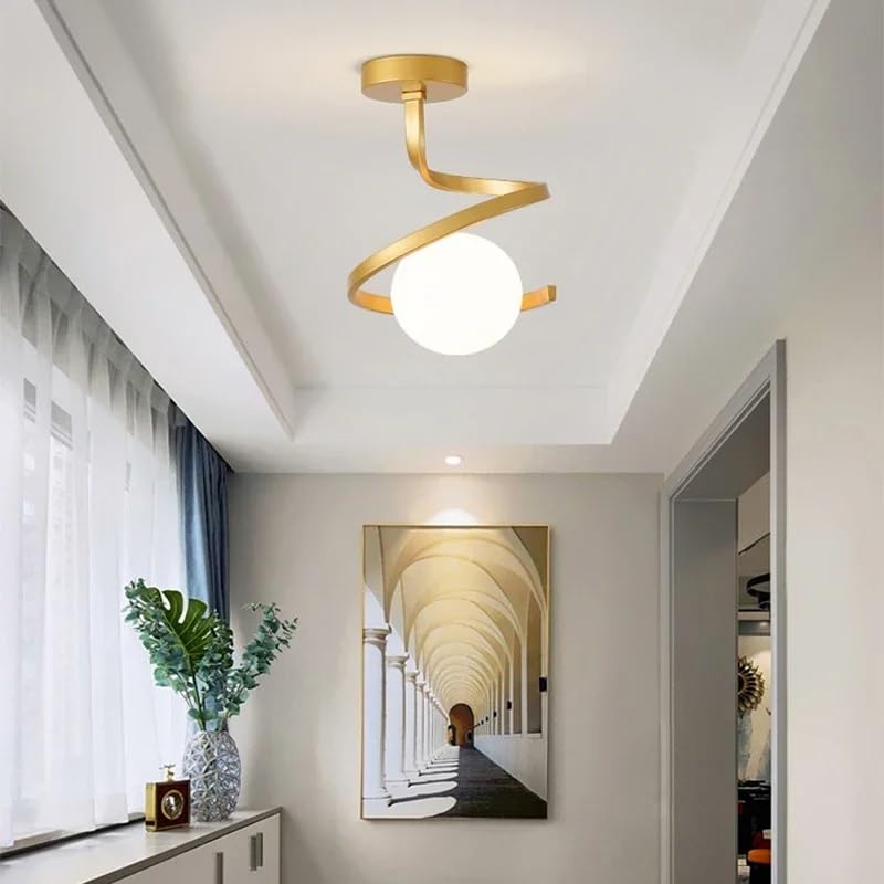 Plafonnier LED en spirale pour éclairage de chambre