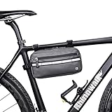 🚲 【Estructura interna】---la bolsa principal está diseñada con un compartimento con cremallera y dos bolsillos para guardar artículos por separado, y la bolsa con cremallera frontal es conveniente para guardar y llevar artículos