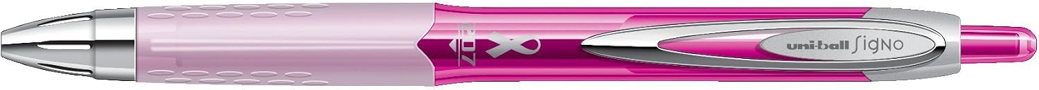 uni-ball 207 Retractable Gel Pens, Medium Point (0.7mm), Black, Pink Ribbon Edition, 5 Count