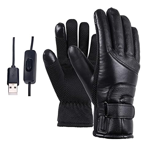 Azazaza Heated Gloves - Winter Gloves Ladies Warming Gloves USB Rechargeable Electric Battery Heating Gloves Winter Hand Warm Gloves for Women Outdoor Cycling Montorcycle Camping Hiking Skiing Cover