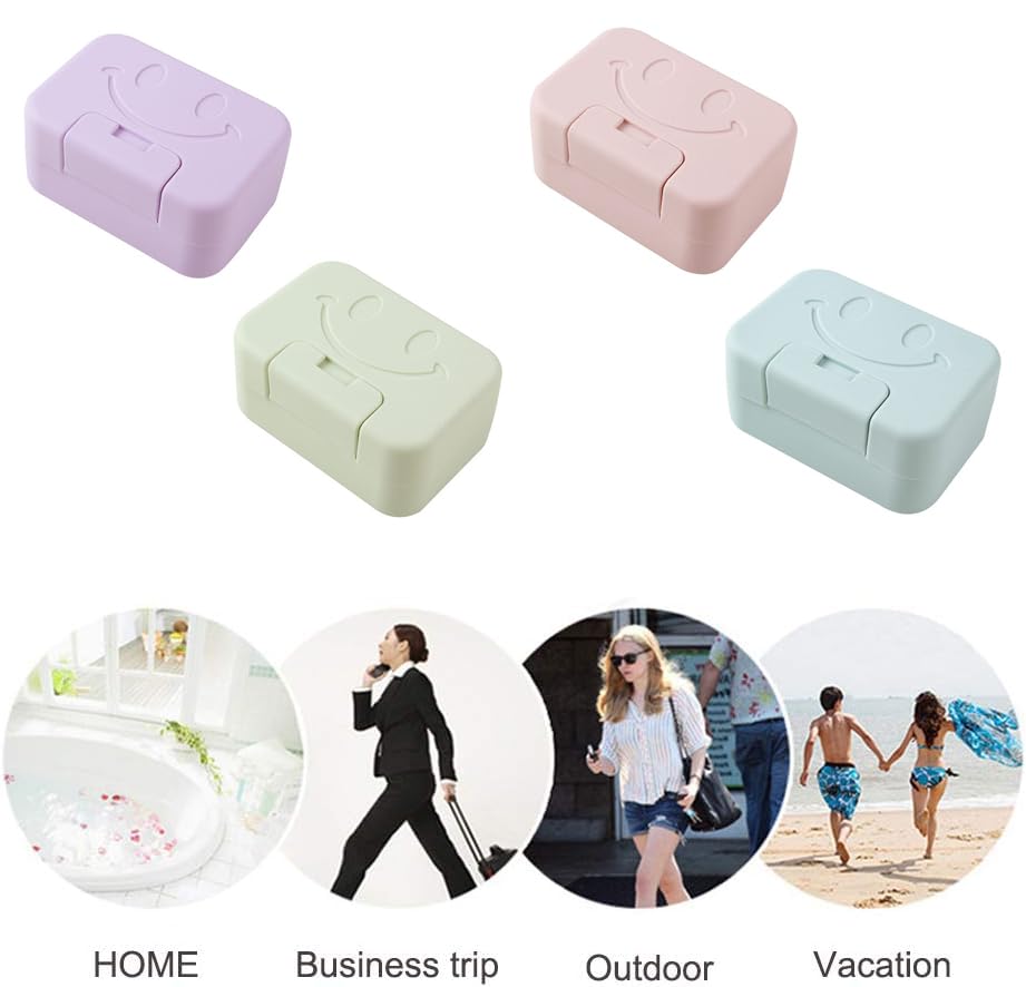 Contenitore per sapone da viaggio, confezione da 2, custodia da viaggio portatile, completamente impermeabile e a prova di perdite, soluzioni per viaggiare con sapone (nero