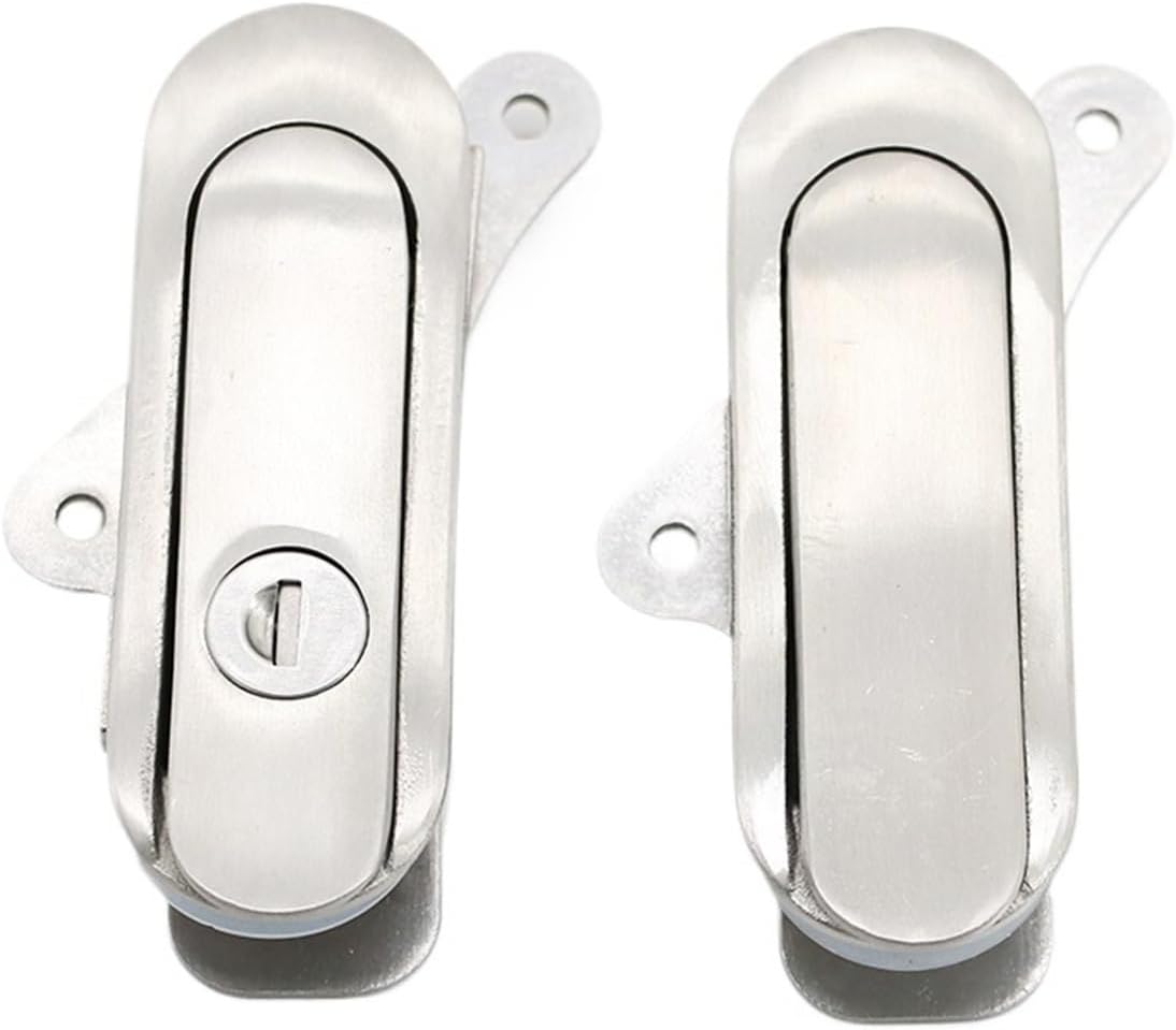 304 Stainless Steel AB403 Plane Lock Distribution Box Electrical Control Cabinet Lock 1Pcs(402Withlock Cylinder)