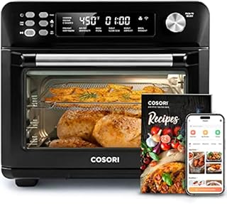 COSORI Air Fryer Toaster Oven 26.4QT, 12-in-1 Convection Ovens Countertop Combo, 6-Slice Toast, 12-inch Pizza, Basket, Tray, Recipes &3 Accessories, Wifi, CS100-AO