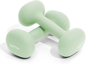 YOTTOY Dumbbell Set of 2,2-15 Pound Hand Weights for Women, Non-Slip Hand Weights for Home Gym, Strength Training, and Full-Body Workouts