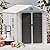 8X6 FT Storage Shed, Resin Outdoor Storage Shed with Floor & Lockable Doors, All Weather Plastic Lean to Shed with Window and Vents, Garden Tool Shed for Bike, Toy, Lawnmower