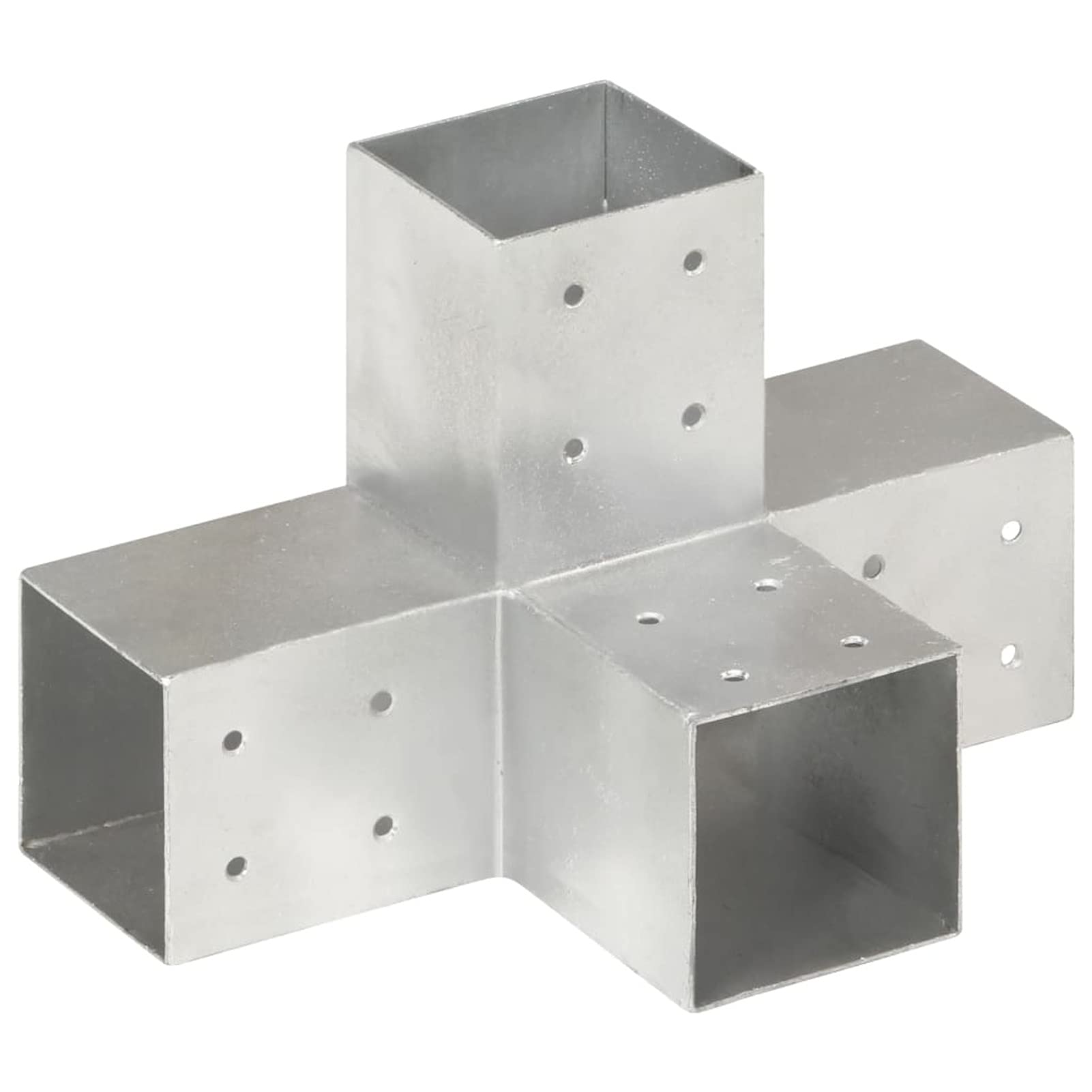 Conectores de Postes en X 4 uds, Anclajes, Postes, Connex, Metal galvanizado 81x81 mm