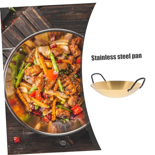 Wok de acero inoxidable antiadherente con doble asas miniatura 5