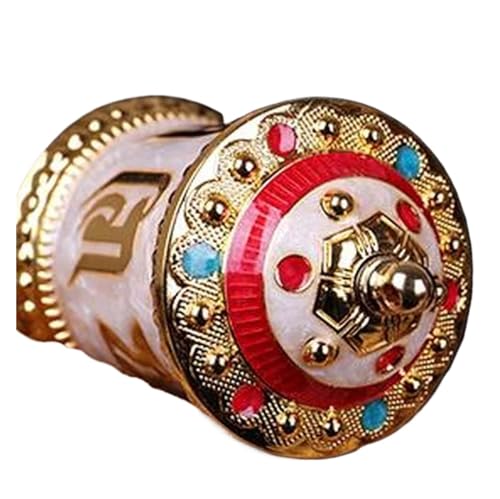 LEVINE Rueda de oración tibetana, rueda de oración tibetana de 6 cm, colgante de caja de Buda G...