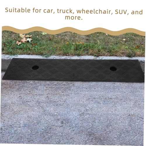 2pcs Alfombrillas de umbral para puerta con banda antideslizante para silla de ruedas, goma industrial con textura áspera para seguridad, ángulo de inclinación de 22 grados para entrada de garaje miniatura 3