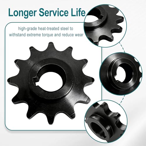 Image of #40 /41 /420 Chain 12 Tooth Sprocket 12T High Speed Chain Sprocket 5 /8 inch Bore | Rsplacement for 20 /30 Series CVT Coleman CT200U BT200X Mini Bike & Go Kart Jackshaft Chain Sprocket Heavy Duty Durable