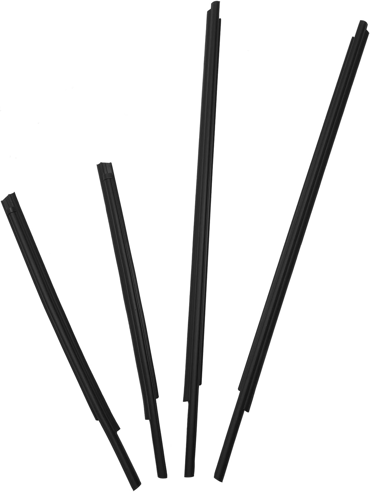 Exterior Window Trim Seal Weatherstrip Belt Kit Compatible with 2007-2020 Toyota Tundra Double Cab Replaces 68160-0C020 68210-0C020 68163-0C010 68164-0C010