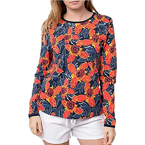 HANG TEN Womens Long Sleeve Rashguard with UPF 50+