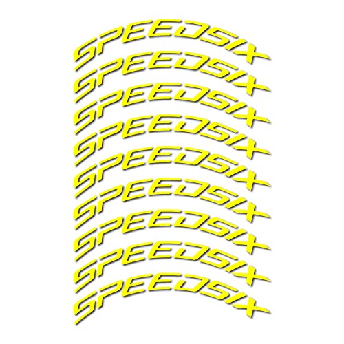 Pegatinas compatibles con llanta Speedsix 50mm de gran resistencia en carretera 2
