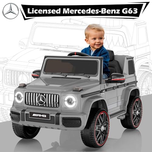 Image of ANPABO 12V 7AH Licensed Mercedes-Benz G63 Electric Car for Kids, Grey