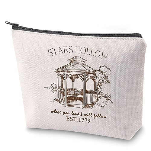 Stars Hollow Inspired Cosmetic Bag Gazebo Toiletry Bag Gilmore Fans Makeup Bag With Zipper Small Town Gift (Stars Hollow)