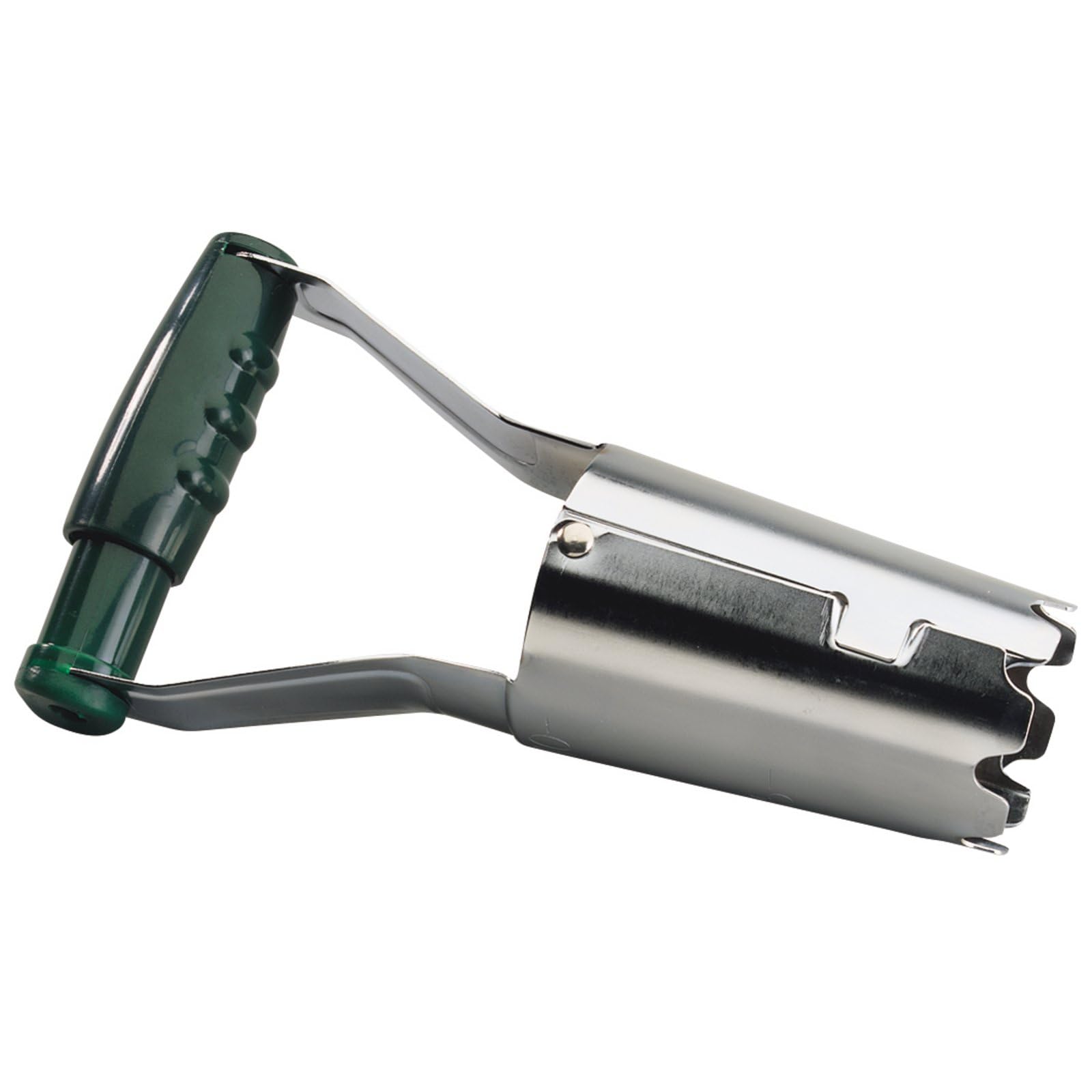 Draper Bulb Planter | 60mm Diameter Heavy Soil Transplanter| 50mm to 100mm Depth with Spring Handle|Chrome Plated Steel Garden Planting Hand Tool| 21861