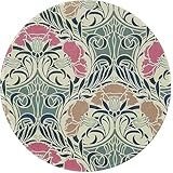 マウスパッド Puレザー 図案化したカーネーション ピンク 丸型 円形 デスクラバーマット 防水 洗える 耐久性が良いs