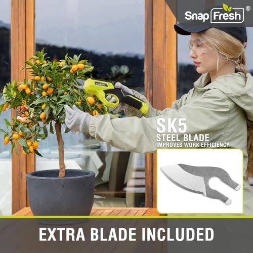 Image of SnapFresh 4V Electric Pruning Shears, 0.8 inch Cutting Capacity w /Extra Blade