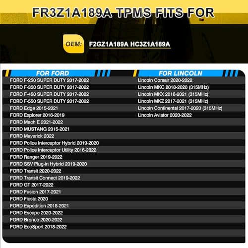 image for GEARMEISTER TPMS Sensors, 315MHZ Tire Pressure Monitor System Sensor f