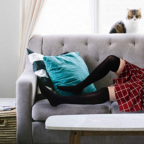 BambooMN Women's Rayon from Bamboo Knee High Casual Dress Sport Socks - Assorted Packs3