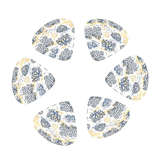 Lot de 12 médiators pour guitare électrique basse acoustique Bleu corail - Les Beatles, Paul McCartney, John Lennon, RIngo Starr, George Harrison Lot de 12 médiators pour guitare électrique basse acoustique Bleu corail – Image 3