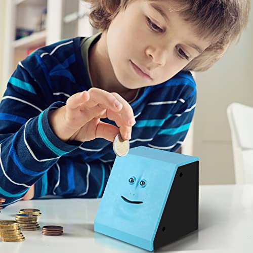 Face Bank, Novelty Coin Eating Savings Bank Coin Eater Funny Bank Kids' Money Banks Battery Powered Money Saving Box for US 25 Cents, 10 Cents, 5 Cents, 1 Cent Coin - Image 3
