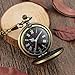 LYMFHCH Vintage Pocket Watch Roman Numerals Scale Quartz Pocket Watches with Chain Christmas Graduation Birthday Gifts Fathers Day