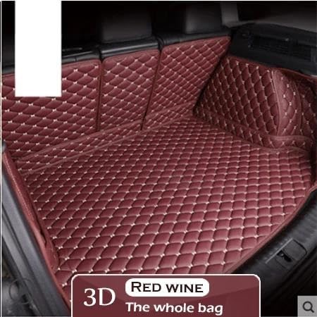 Tapis de coffre en cuir Subaru Forester doublure de luxe vin rouge - 2