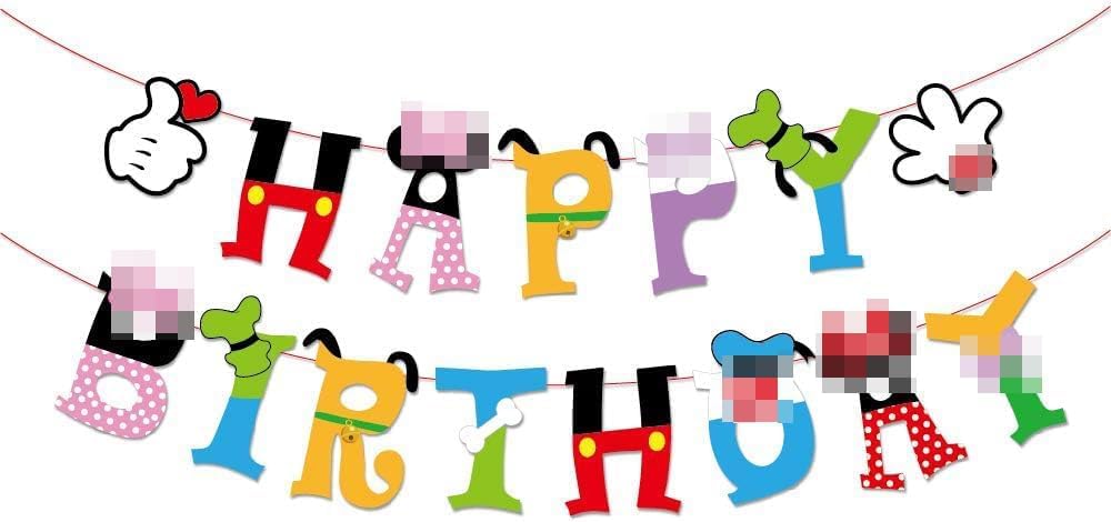 Photo 1 of BHNACIER Mouse Birthday Party Banner