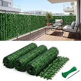 ✔ PRIVACY REALE E COPERTURA PIÙ DENSA Set composto da 3 rotoli siepe artificiale 1x3 m per una copertura più ampia e uniforme. Fogliame più fitto per maggiore protezione da sguardi, vento e sole rispetto alle reti standard.