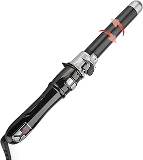 Automatic Rotating Hair Curler Wand, TANSHINE 32mm Large Barrel Beach Hair Waver Curling Wand for Long Hair,Electric Auto Big Curling Iron with Adjustable Heat Setting 100-220℃,60 Mins Auto Off