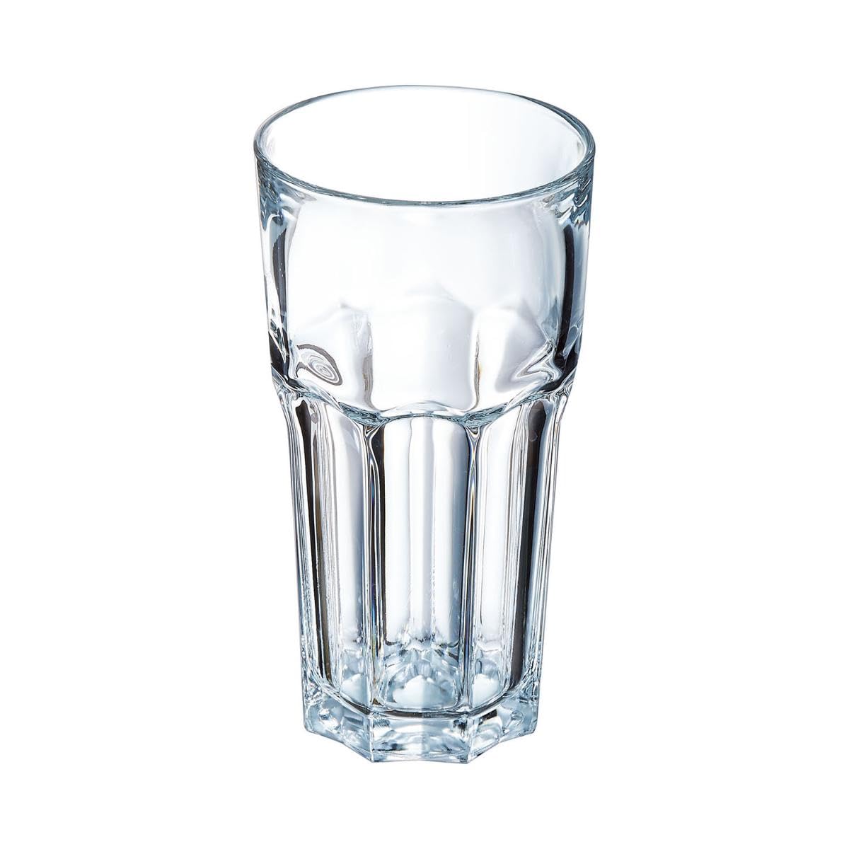Arcoroc Set de 6 vasos altos Granity de vidrio 65 cl | Transparente, Vidrio, formato alto, acabado brillo, 6 piezas