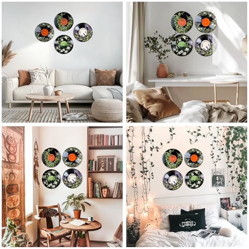 TracyArt Hippie Decor, Posters for Room Aesthetic - Botanical Wall Art, Record Decor, 4 Pcs 12" by TracyArt - Used condition - Image 7