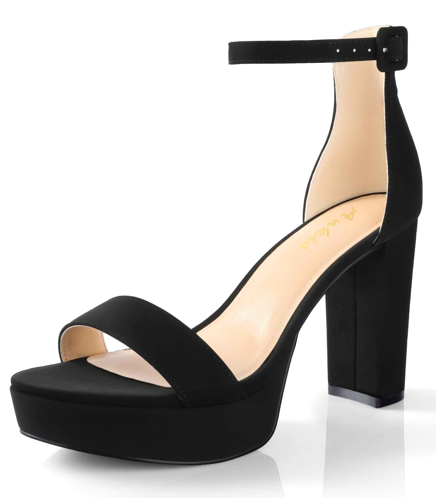 Ankis Chunky Platform Heels 4 Inch Block Heeled Sandals for Women
