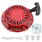 GX120 GX160 GX200 Pull Start Assembly with Start Cup 28400-Z4M-305ZB for Honda Generator Recoil Starter 159cc 196cc 4HP 5.5HP 6.5HP Pull Cord Parts, Replaces 28400-ZE1-003ZF 28400-ZH8-013YA, Red