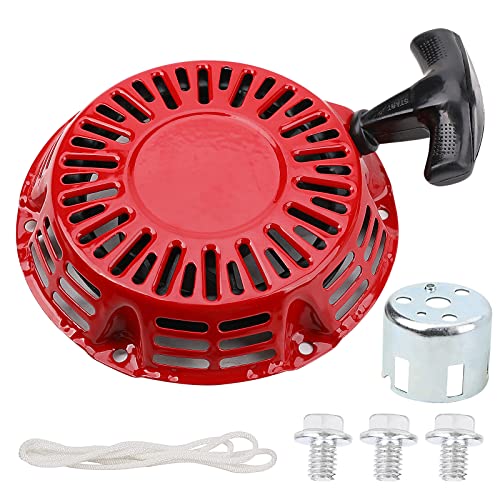 GX120 GX160 GX200 Pull Start Assembly with Start Cup 28400-Z4M-305ZB for Honda Generator Recoil Starter 159cc 196cc 4HP 5.5HP 6.5HP Pull Cord Parts, Replaces 28400-ZE1-003ZF 28400-ZH8-013YA, Red