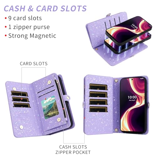 Étui Boost Mobile Celero 5G Plus Asuwish avec fermeture éclair et protège-écran - 2