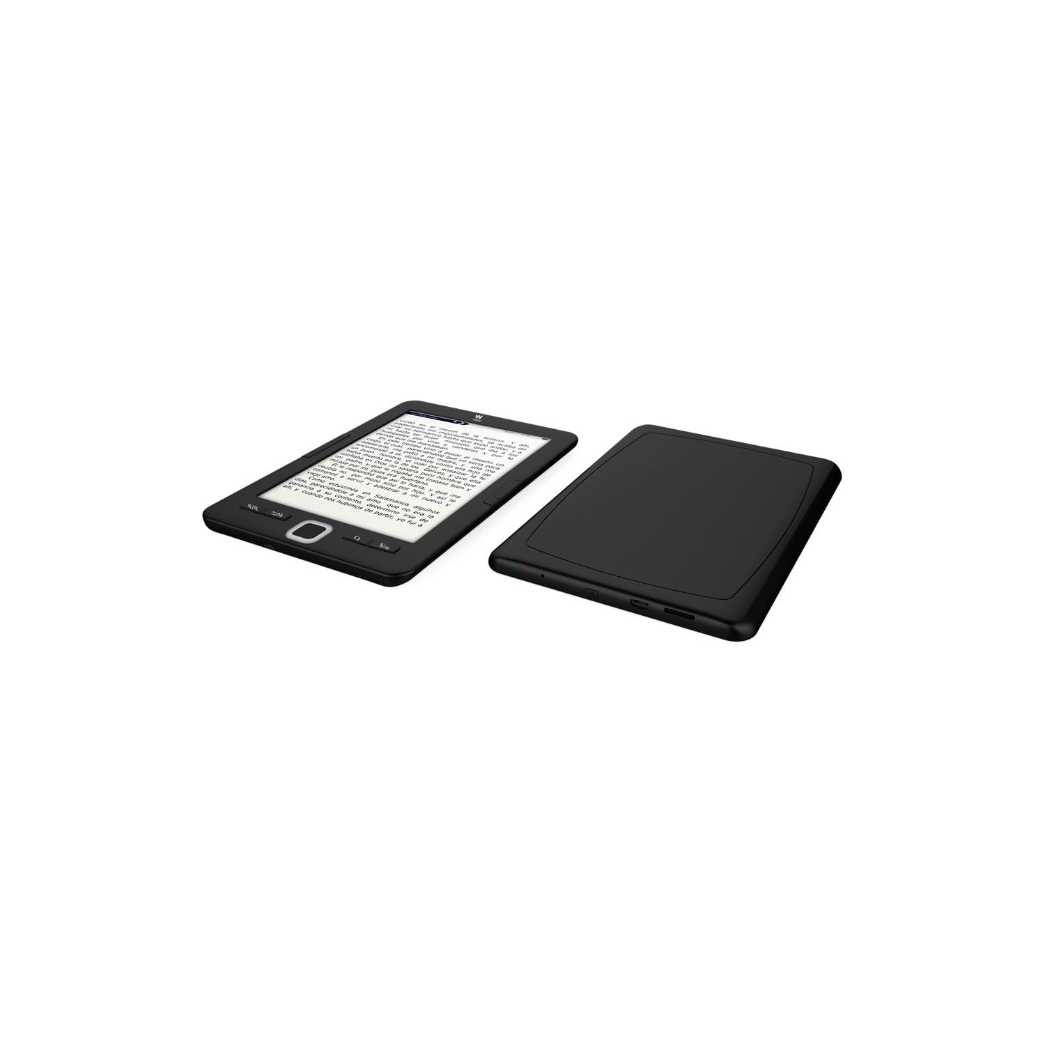 Woxter E-Book Scriba 195 Black-Electronic Book Reader 6 "(1024x758, E-Ink Pearl Plus White Screen, EPUB, PDF) Micro SD, spart mehr als 4000 Bücher, Aufkleber, Schwarz