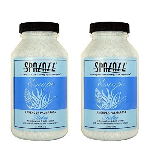 SpazazzScented Spa/Bath Crystals 2PK – Classics (Lavender Palmerosa 22oz (2 Pack))