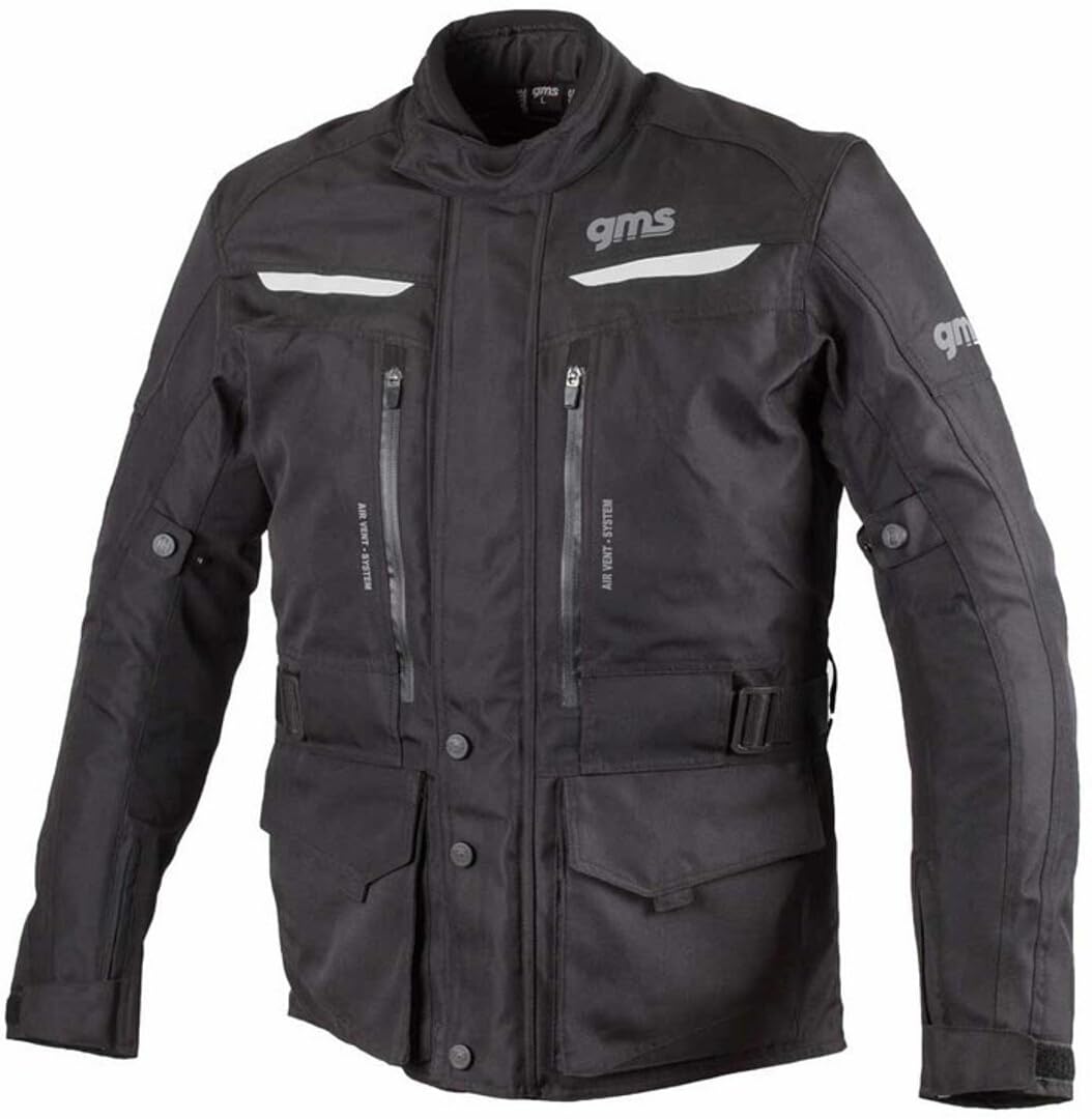 GMS Gear Giacca Tessile Moto, Nero, L