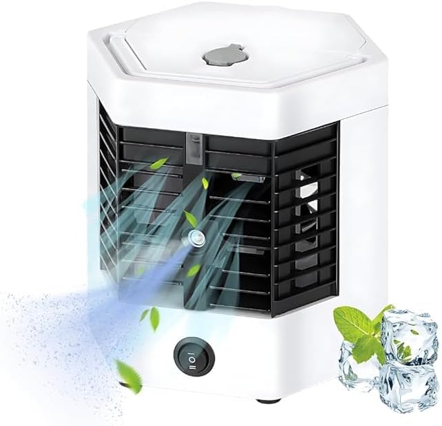 Drumstone 【Limited Time Offer With 12 Years Warranty】MINI AIR CONDITIONER ARCTIC COOLER HUMIDIFIER PORTABLE FAN PERSONAL SPACE THE QUICK & EASY