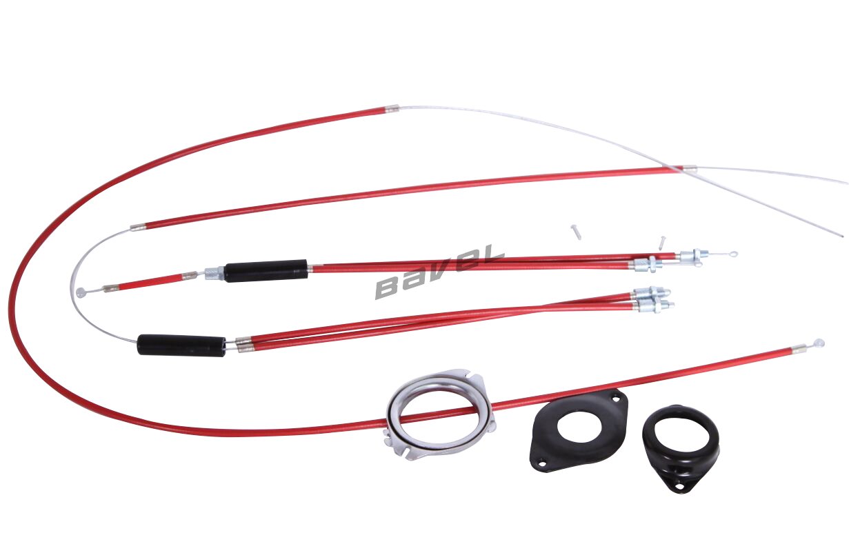 BMX Bike Gyro Brake Cables Front + Rear (Upper + Lower) Spinner Rotor Set Kit