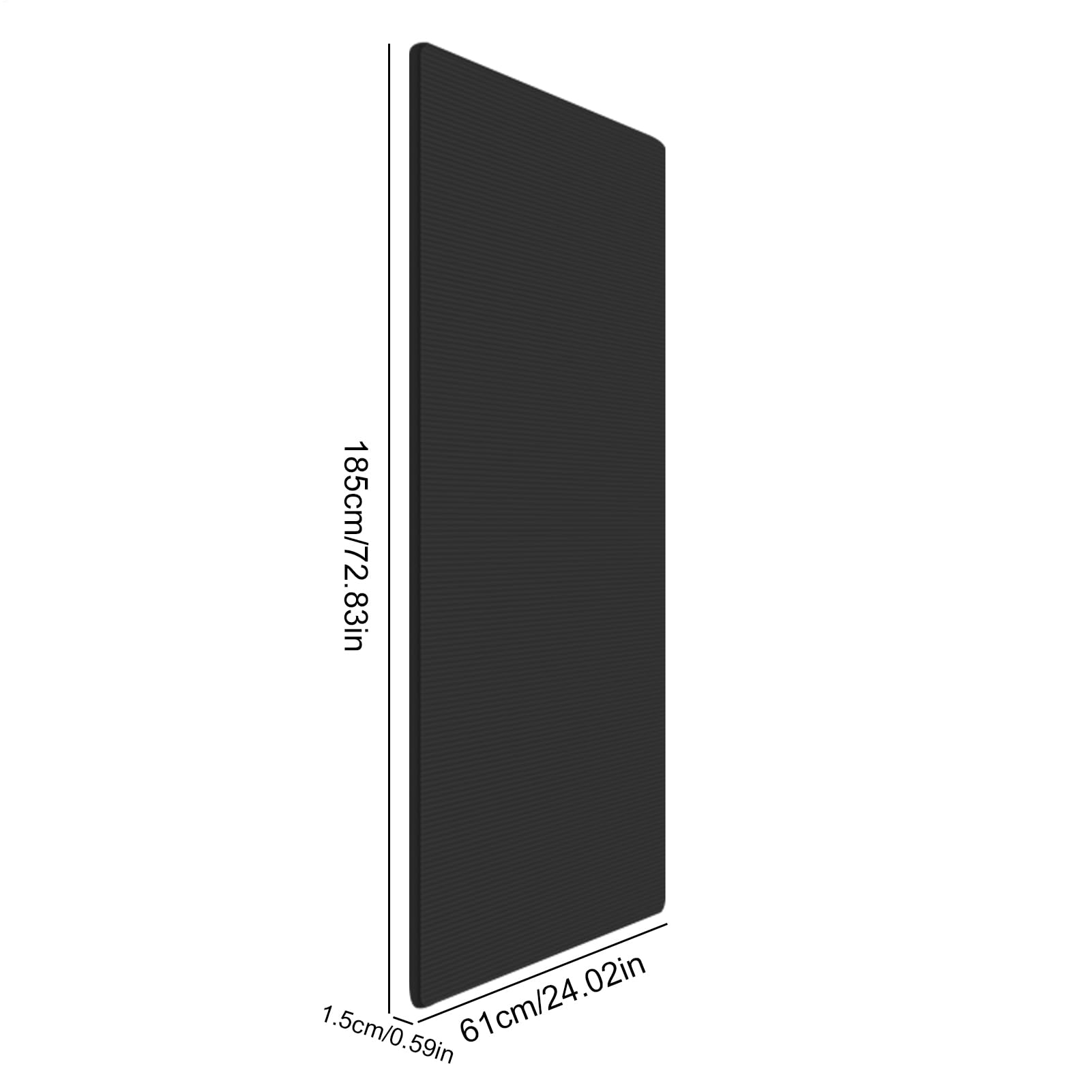 Esterilla de yoga gruesa - 15 mm de grosor, equipo de entrenamiento que absorbe los golpes, esterilla de yoga con correa de transporte, para mujeres y hombres, pilates, trabajo en el suelo