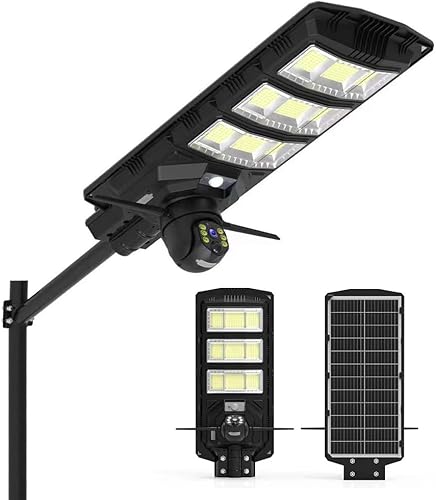 Szyoumy Panel solar de silicona monocristalina para exteriores, luz de carretera del anochecer al amanecer, iluminación de seguridad para uso urbano