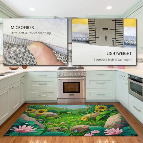 Tapis lavable antidérapant pour sécuriser et décorer une cuisine