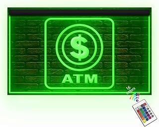 190001 OPEN ATM Money Machine Automated Quality Displays LED Light Neon Sign (12